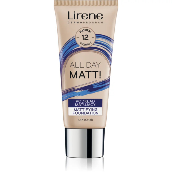  Lirene All Day Matt! Fondotinta Liquido Opacizzante Per Un Effetto Lunga Durata Colore 12 Natural 30 Ml 