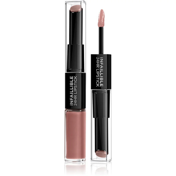  L’oréal Paris Infallible 24h Rossetto E Lucidalabbra Lunga Tenuta 2 In 1 Colore 101 Everlasting Parisian 5,7 G 