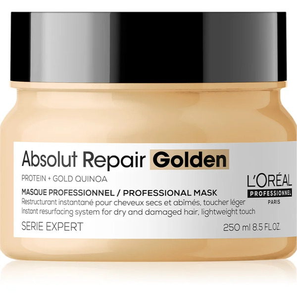  L’oréal Professionnel Serie Expert Absolut Repair Golden Maschera Rigenerante Per Capelli Rovinati E Secchi 250 Ml 
