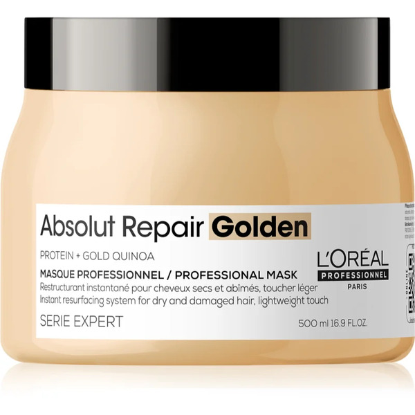  L’oréal Professionnel Serie Expert Absolut Repair Golden Maschera Rigenerante Per Capelli Rovinati E Secchi 500 Ml 