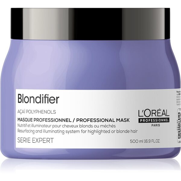  L’oréal Professionnel Serie Expert Blondifier Maschera Rigenerante E Riparatrice Per Capelli Biondi E Con Mèches 500 Ml 
