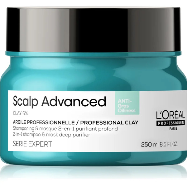  L’oréal Professionnel Serie Expert Scalp Advanced Shampoo E Maschera 2 In 1 Per Capelli E Cuoio Capelluto Grassi 250 Ml 