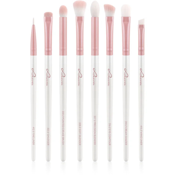  Luvia Cosmetics Prime Vegan All Eye Want Set Di Pennelli Per Gli Occhi Candy (pearl White / Rose) 8 Pz 