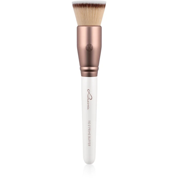  Luvia Cosmetics Prime Vegan Prime Buffer Pennello Conico Per Fondotinta Pearl White / Metallic Coffee Brown 1 Pz 