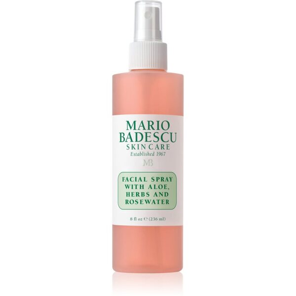  Mario Badescu Facial Spray With Aloe, Herbs And Rosewater Spray Tonificante Per Il Viso Illuminante E Idratante 236 Ml 