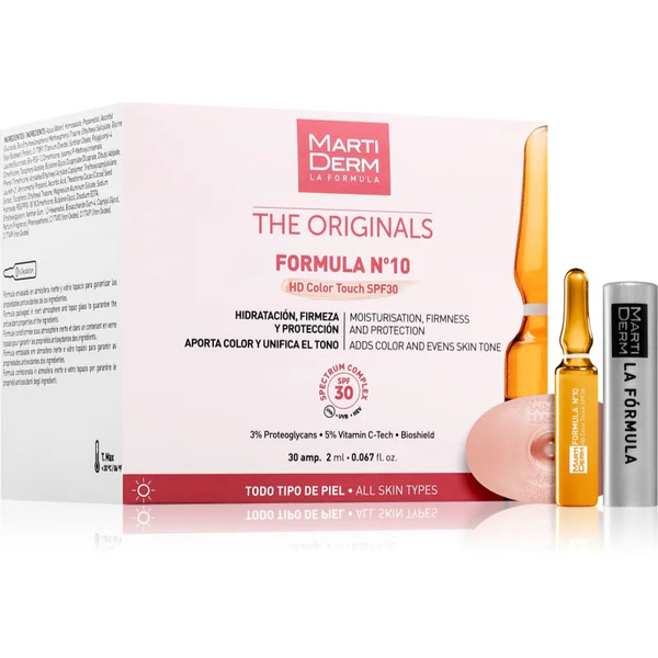  Martiderm The Originals Formula Nº10 Hd Color Touch Siero Idratante Viso Con Vitamina C Spf 30 30x2 Ml 