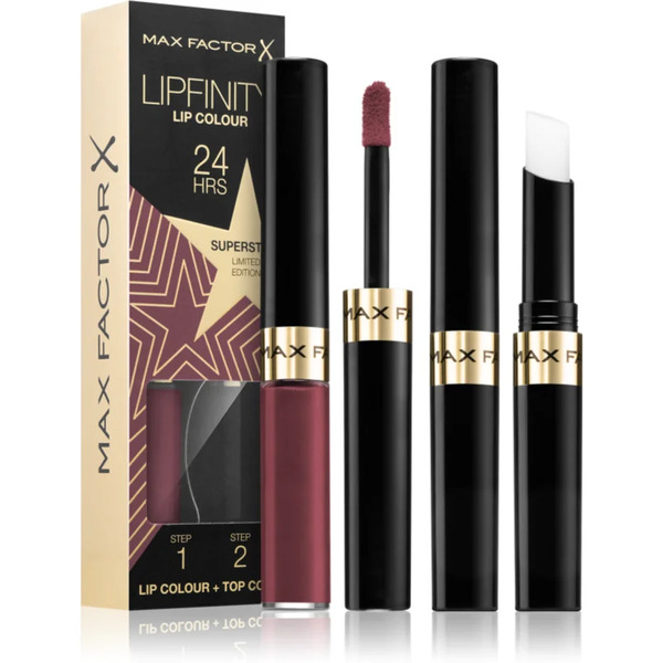  Max Factor Lipfinity Rising Stars Rossetto Liquido Lunga Tenuta Con Balsamo Colore 86 Superstar 1 Pz 