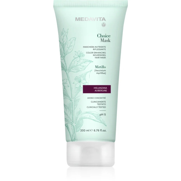  Medavita Choice Enhancing Nourishing Hair Mask Aubergine Maschera Nutriente Per Capelli Tinti 200 Ml 