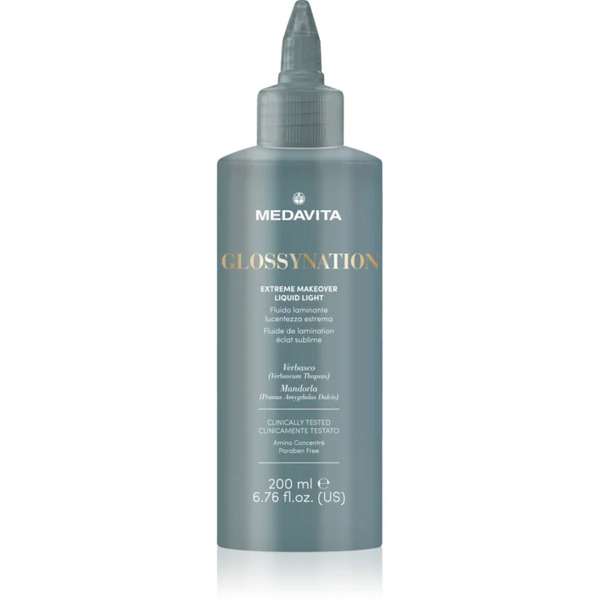  Medavita Glossynation Extreme Makeover Liquid Light Trattamento Idratante In Profondità Per La Luminosità Dei Capelli Mosci 200 Ml 