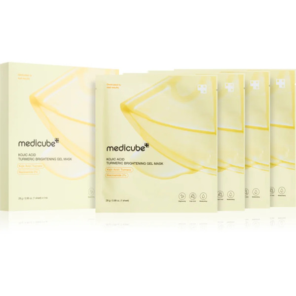  Medicube Kojic Acid Turmeric Brightening Gel Mask Maschera Idratante E Illuminante Con Texture In Gel 4 Pz 