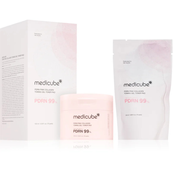  Medicube Pdrn Pink Collagen Toning Gel Toner Pad Cuscinetti Tonificanti Per Una Pelle Luminosa E Liscia 70 Pz 