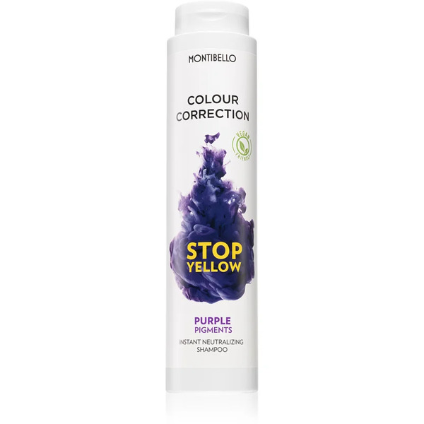  Montibello Colour Correction Stop Yellow Shampoo Per Capelli Decolorati E Biondi Neutralizzante Per Toni Gialli 300 Ml 