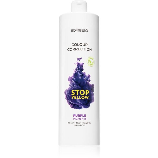  Montibello Colour Correction Stop Yellow Shampoo Per Capelli Decolorati E Biondi Neutralizzante Per Toni Gialli 1000 Ml 