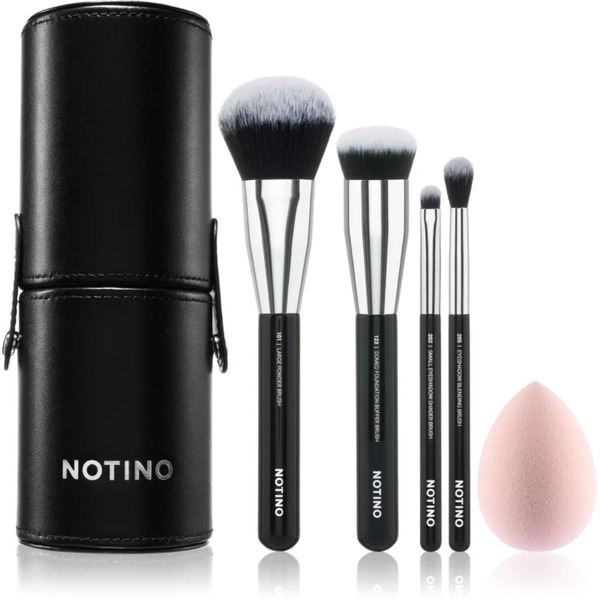  Notino Makeup Brushes Essential Professional Make-up Brushes & Sponge Set Set Di Pennelli Con Custodia 5 Pz 