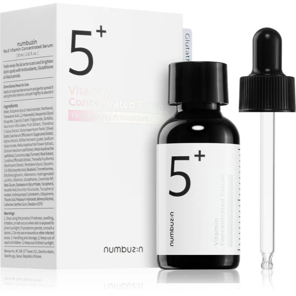  Numbuzin No. 5 Glutathione Vitamin Concentrated Serum Siero Viso Concentrato Per Pelli Iperpigmentate 30 Ml 