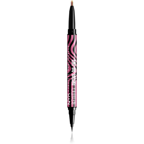  Nyx Professional Makeup Beetlejuice Pinstripe Duo Liner Eyeliner 2 In 1 Colore 01 Pink Chrome 0.5 Ml 