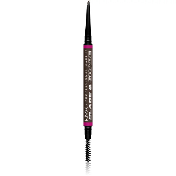  Nyx Professional Makeup Blade & Shade Matita Per Sopracciglia Con Spazzolino Colore Ash Brown 0.06 G 