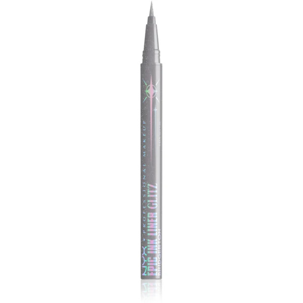  Nyx Professional Makeup Bridgerton Royal Epic Ink Liner Eyeliner Glitter Colore 01 Glitzed In Silver 1 Ml 