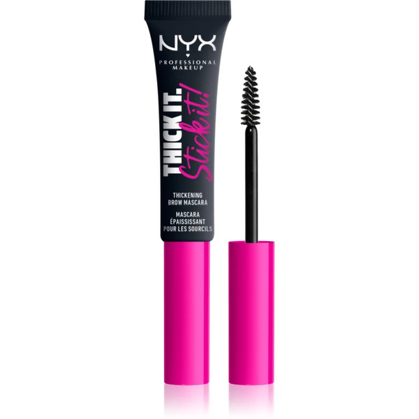  Nyx Professional Makeup Thick It Stick It Brow Mascara Mascara Per Sopracciglia Colore 08 - Black 7 Ml 