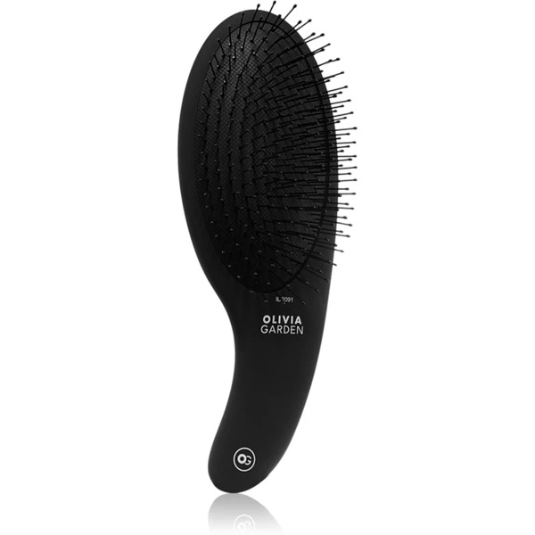  Olivia Garden Black Label Curve Board&nylon Bristles Spazzola Per Capelli Per Capelli Pettinabili Black 1 Pz 