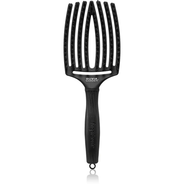  Olivia Garden Fingerbrush Boar & Nylon Spazzola Per Capelli Con Setole Di Nylon E Di Cinghiale Full Black L 1 Pz 
