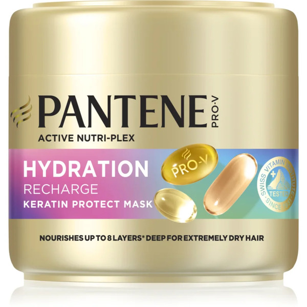  Pantene Pro-v Active Nutri Plex Hydration Recharge Maschera Per Capelli Rigenerante E Idratante Con Cheratina 300 Ml 