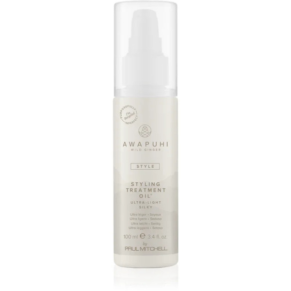  Paul Mitchell Awapuhi Wild Ginger Styling Treatment Oil Olio Rigenerante Per Capelli Rovinati E Secchi 100 Ml 