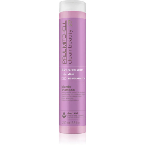  Paul Mitchell Clean Beauty Blonde Shampoo Shampoo Viola Per Capelli Schiariti, Con Meches Biondo Freddo 250 Ml 