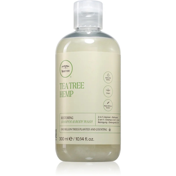  Paul Mitchell Tea Tree Hemp Restoring Shampoo & Body Wash Shampoo E Gel Doccia Effetto Idratante 300 Ml 