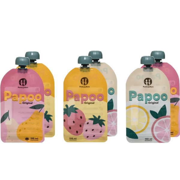  Petite&mars Papoo Tasca Per Gli Alimenti 6x150 Ml 