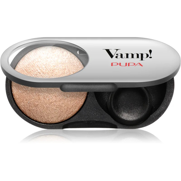 Pupa Milano Vamp! Radiant Baked Eyeshadow Ombretto Effetto Scintillante Lunga Tenuta Colore 202 Precious Gold - Wet & Dry 1 G 