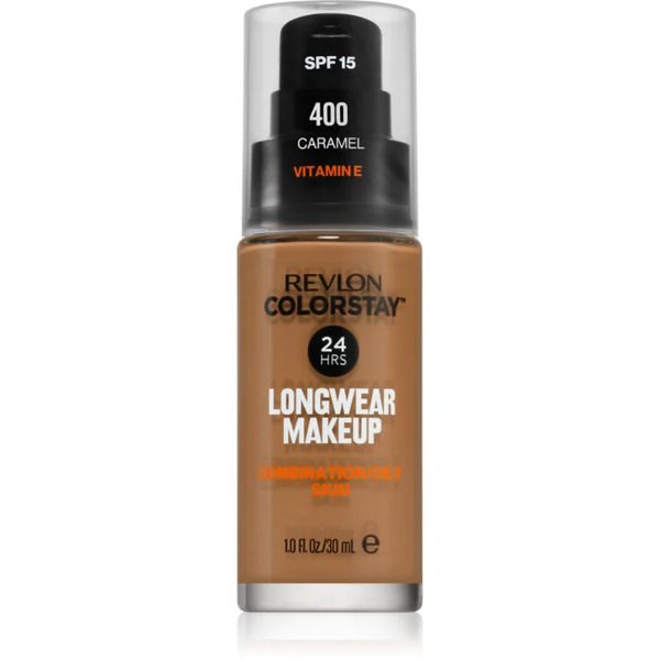  Revlon Cosmetics Colorstay™ Spf 15 Fondotinta Opacizzante Lunga Tenuta Per Pelli Grasse E Miste Colore 400 Caramel 30 Ml 