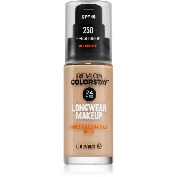  Revlon Cosmetics Colorstay™ Spf 15 Fondotinta Opacizzante Lunga Tenuta Per Pelli Grasse E Miste Colore 250 Fresh Beige 30 Ml 