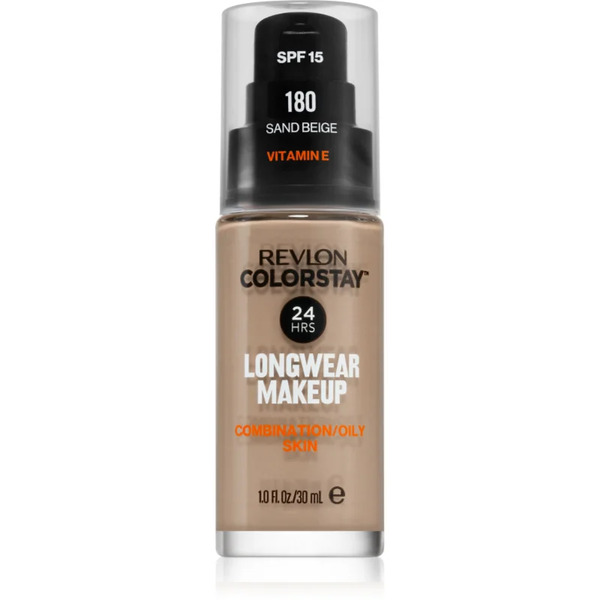  Revlon Cosmetics Colorstay™ Spf 15 Fondotinta Opacizzante Lunga Tenuta Per Pelli Grasse E Miste Colore 180 Sand Beige 30 Ml 
