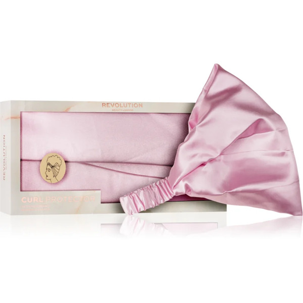  Revolution Haircare Curl Protector Satin Headband Cerchietto Satinato Per Capelli Mossi E Ricci Colore Pink 1 Pz 