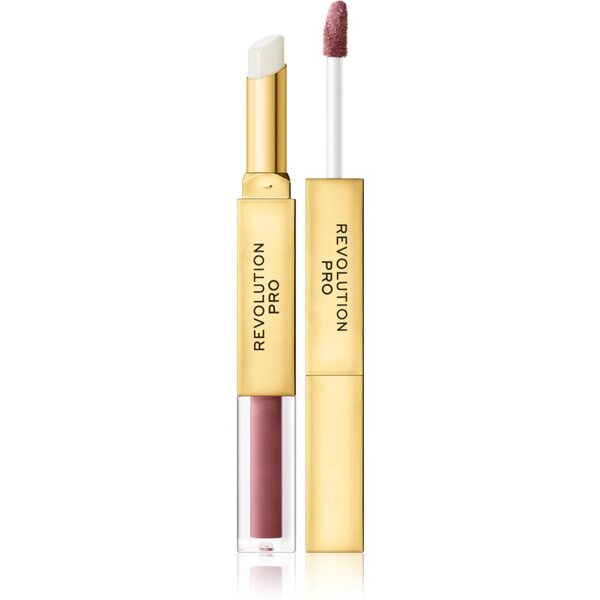  Revolution Pro Supreme Stay 24h Lip Duo Rossetto Liquido Ultra Matte Con Balsamo Colore Seclusion 2,5 G 