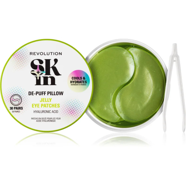 Revolution Skincare Skindividual Happy Hydrate De-puff Hyaluronic Acid Jelly Eye Patches Pad Idratanti In Gel Per Il Contorno Occhi 30 Pz 