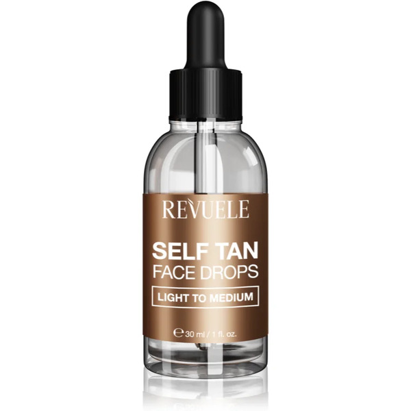  Revuele Paradise Bronze Self Tan Face Drops Gocce Autoabbronzanti Per Il Viso Colore Light To Medium 30 Ml 