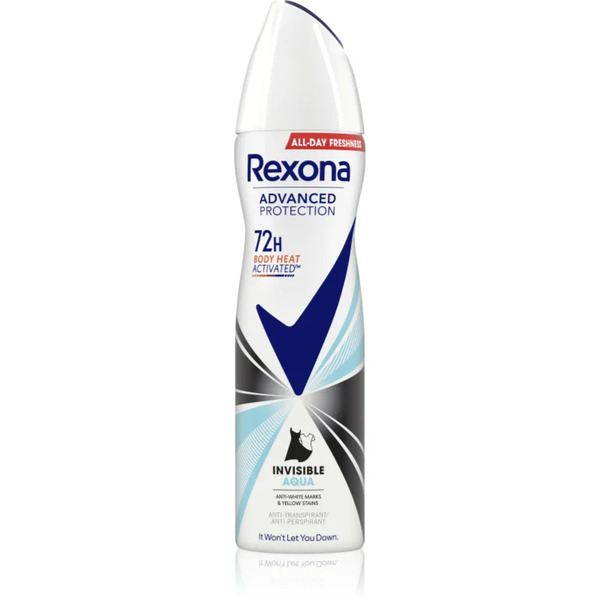  Rexona Advanced Protection Invisible Aqua Antitraspirante Spray Contro Le Macchie Bianche E Gialle Aqua 150 Ml 