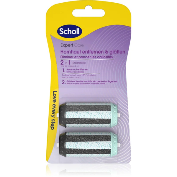  Scholl Expert Care File & Smooth Testina Di Ricambio Per La Limetta Elettrica Per I Piedi 2 In 1 2 Pz 