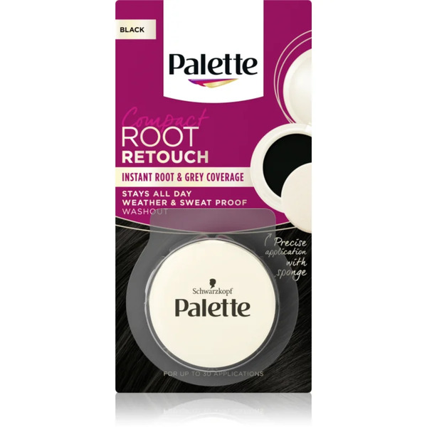  Schwarzkopf Palette Compact Root Retouch Correttore Per Ricrescita E Capelli Grigi Effetto Cipria Colore Black 3 G 