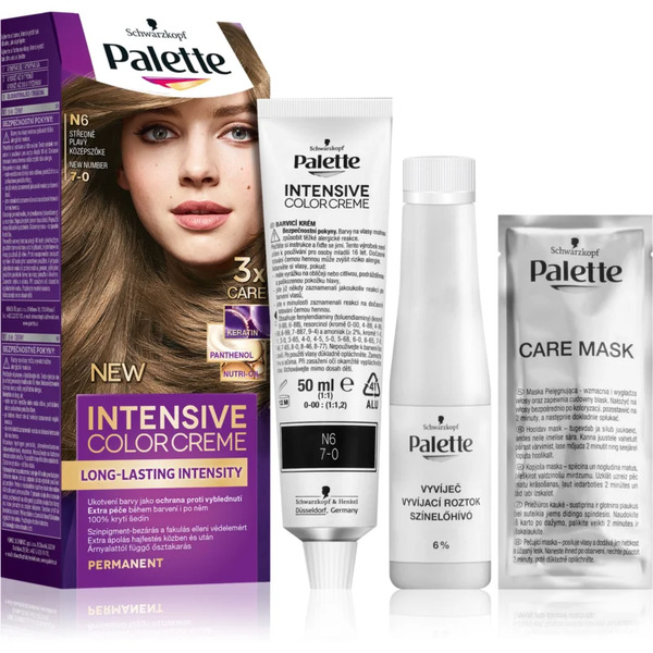  Schwarzkopf Palette Intensive Color Creme Tinta Permanente Per Capelli Colore 7-0 N6 Medium Blonde 1 Pz 