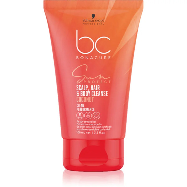  Schwarzkopf Professional Bc Bonacure Sun Protect Scalp, Hair & Body Cleanse Shampoo Per Capelli E Corpo 100 Ml 