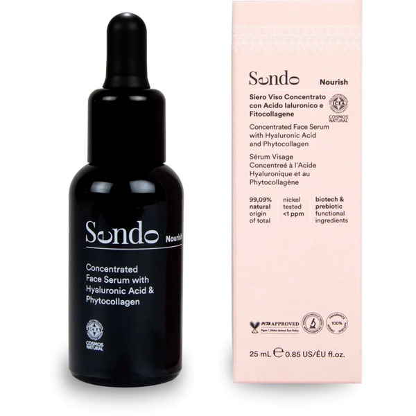  Sendo Nourish Concentrated Face Serum With Hyaluronic Acid & Phytocollagen Concentrato Con Acido Ialuronico E Fitocollagene 25 Ml 