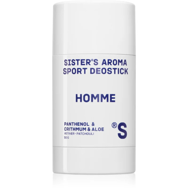  Sister's Aroma Homme Sport Deostick Deodorante Solido Contro Il Sudore E I Cattivi Odori Per Uomo 50 G 