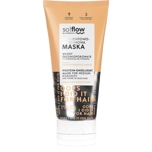  So!flow Medium Porosity Hair Protein-emollient Mask Maschera Per Capelli Contro I Capelli Crespi 200 Ml 