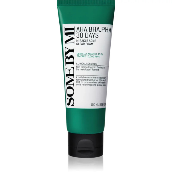  Some By Mi Aha∙bha∙pha 30 Days Miracle Acne Clear Foam Mousse Di Pulizia Profonda Per Pelli Problematiche, Acne 100 Ml 