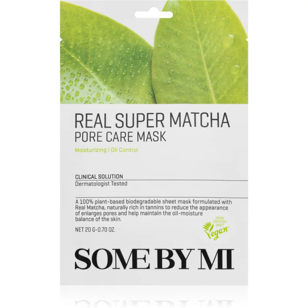  Some By Mi Clinical Solution Super Matcha Pore Care Mask Maschera In Tessuto Nutriente Per Chiudere I Pori E Ottenere Un Look Opaco 20 G 