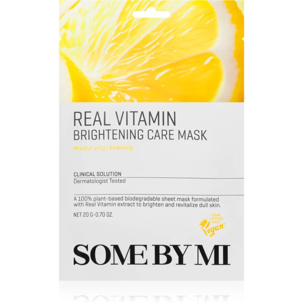  Some By Mi Clinical Solution Vitamin Brightening Care Mask Maschera Viso Illuminante In Tessuto Con Effetto Antiossidante 20 G 