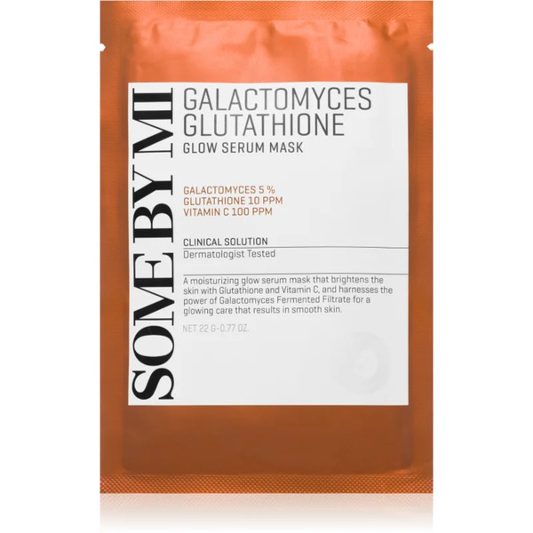  Some By Mi Galactomyces Glutathione Glow Serum Mask Maschera Viso Illuminante In Tessuto Per Pelli Sensibili E Secche 22 G 